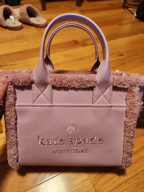 kate spade Lavender Faux-Shearling Satchel